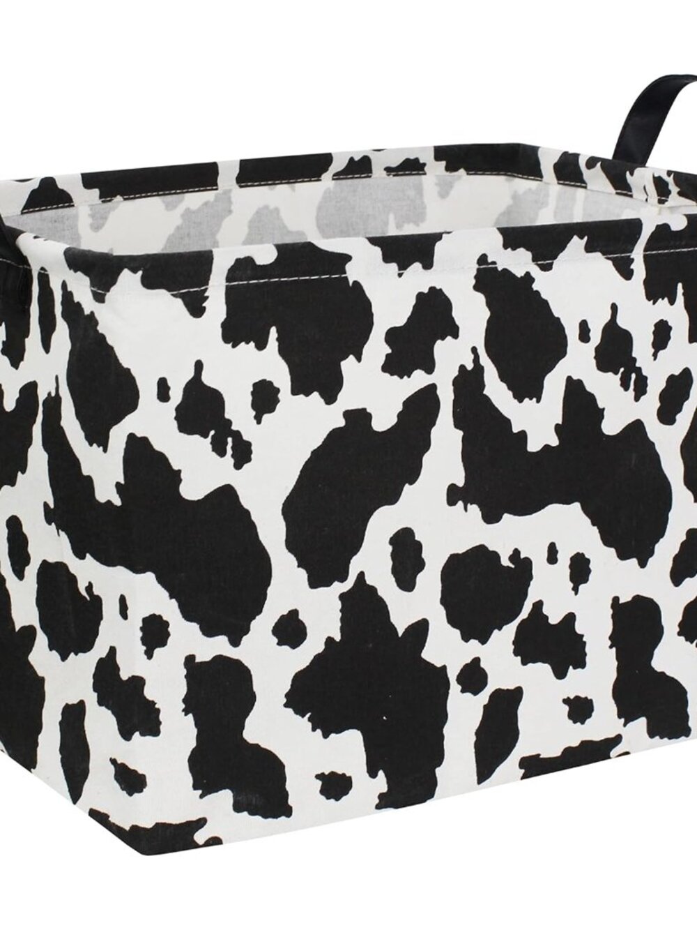 Rectangle Cow Basket Cow Print Storage Bins Cute Canvas Organizer Bin for Bedroo